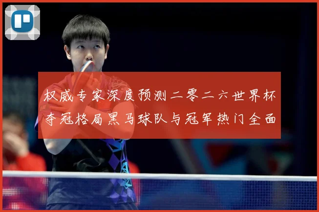 权威专家深度预测二零二六世界杯夺冠格局黑马球队与冠军热门全面数据研判